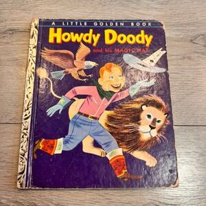 Howdy Doody and His Magic Hat Little‎ Golden Book Vintage 1954 Childrens